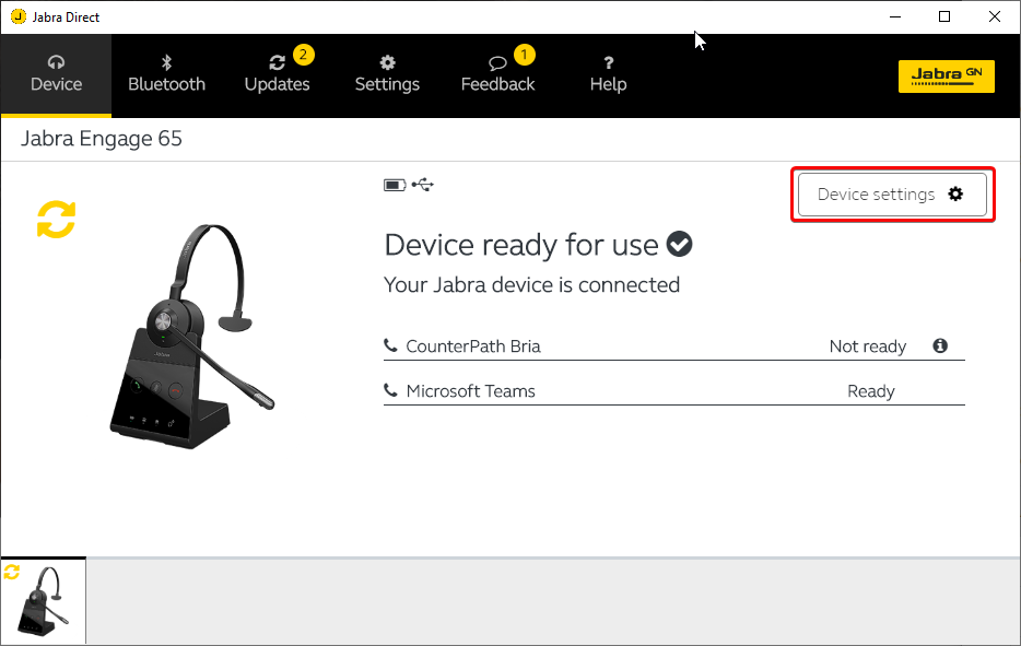 Jabra engage 65 online bluetooth pairing