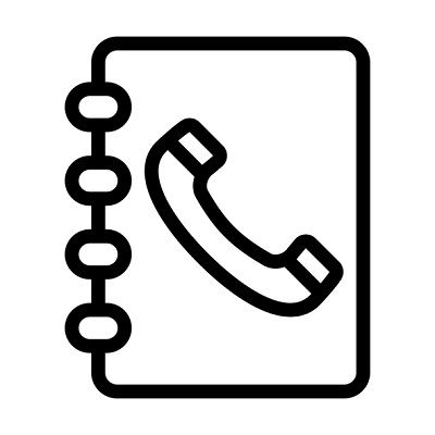 Phonebook Vector Thick Line Icon For Personal And Commercial Use.